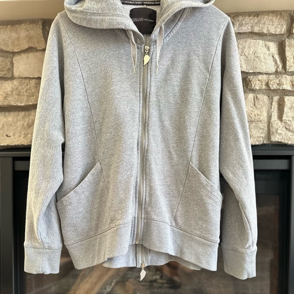 Victoria Secret SUPERMODEL ESSENTIALS ZIP UP HOODIE JACKET GRAY MEDIUM 🪽🪽 - Picture 3 of 13